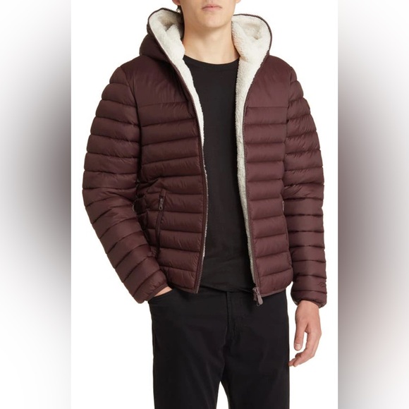 NEW! SAVE THE DUCK Morus Puffer Hooded Jacket Size L $278